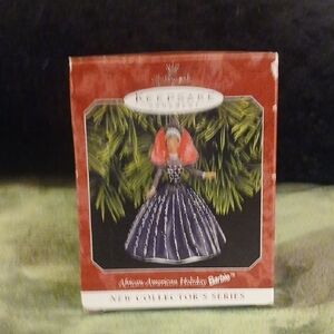 Hallmark Keepsake Barbie Ornament Red and Blu